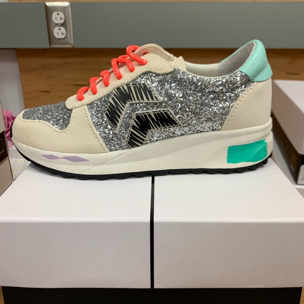 Silver Glitter Yasmen Sneaker by Dolce Vita